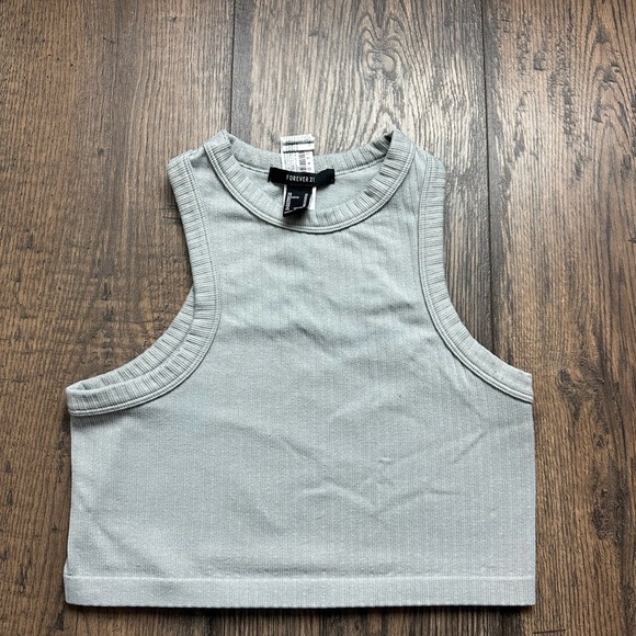Forever 21 Light Gray Ribbed Top - Picture 2 of 4
